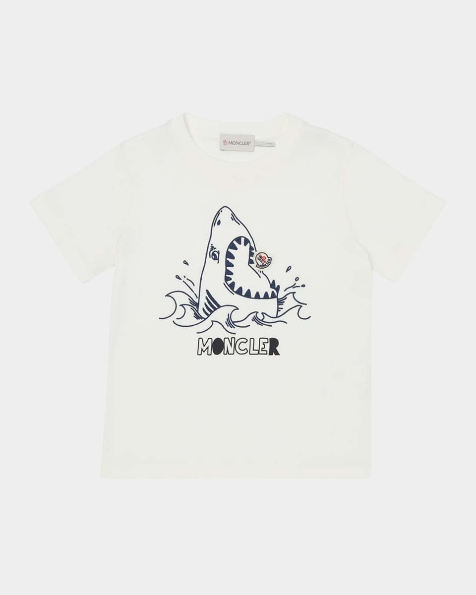 Boy's Shark Eating Logo Short-Sleeve T-Shirt, Size 4-